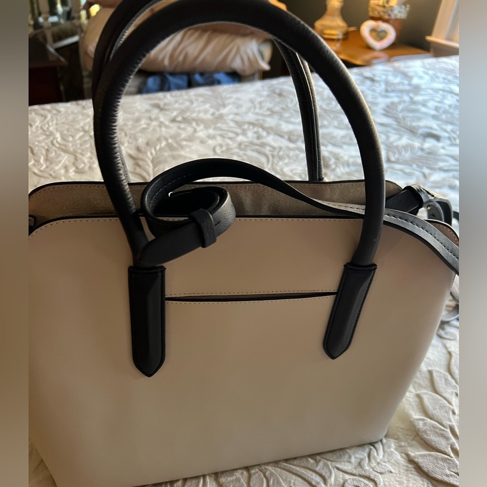 Radley London light blue colorblock purse with darker blue sides.